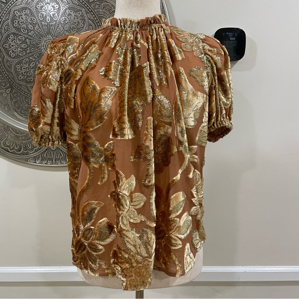 Ulla Johnson Paola top in rose gold - Size 2 - Picture 2 of 7